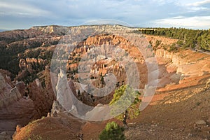 Bryce Canyon National Park in Utah - A giant natural amphitheaters at sunrise