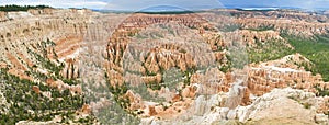 Bryce Canyon National Park in Utah - A giant natural amphitheaters - View from Inspiration Point