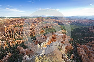 Bryce Canyon National Park in Utah - A giant natural amphitheaters - View from Inspiration Point