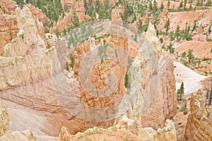 Bryce Canyon National Park in Utah - A giant natural amphitheaters - View from Sunrise Point