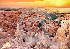 Bryce Canyon National Park, Utah, USA, incredibly colorful scenery, beautiful natural landscape. Concept, tourism, travel,