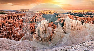 Bryce Canyon National Park, Utah, USA, incredibly colorful scenery, beautiful natural landscape. Concept, tourism, travel,