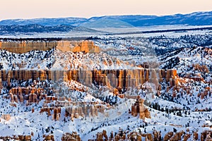 Bryce Canyon National Park in winter, Utah, USA