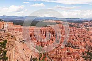 Bryce Canyon - Scenic view of  hoodoo sandstone rock formation in Bryce Canyon National Park, Utah