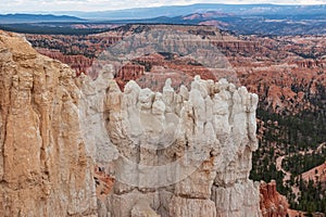 Bryce Canyon - Scenic view of  hoodoo sandstone rock formation in Bryce Canyon National Park, Utah