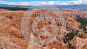 Bryce Canyon - Scenic view of  hoodoo sandstone rock formation in Bryce Canyon National Park, Utah