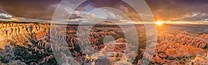 Bryce Canyon sunrise panoramic view