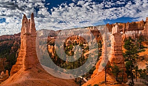 Bryce Canyon, Utah, scenery, profiled on sky