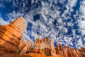 Bryce Canyon, Utah, scenery, profiled on sky