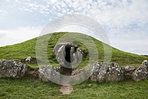 Bryn Celli Ddu megalithic mound in wales