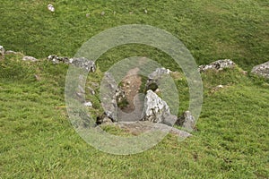 Bryn Celli Ddu megalithic mound in wales