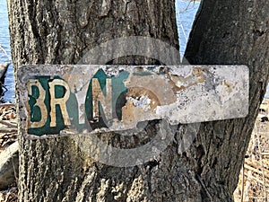 Bryn mawr ave street sign, auburn ma