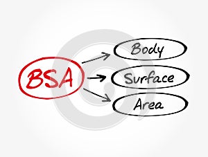 BSA - Body Surface Area acronym