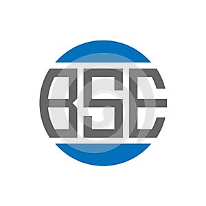 BSE letter logo design on white background. BSE creative initials circle logo concept. BSE letter design