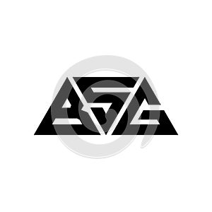 BSG triangle letter logo design with triangle shape. BSG triangle logo design monogram. BSG triangle vector logo template with red