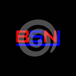 BSN letter logo creative design with vector graphic, BSN