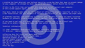 BSOD funny fake blue plain photo