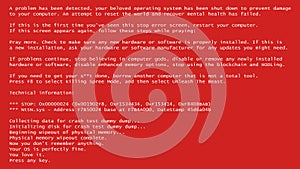 BSOD funny fake red plain photo