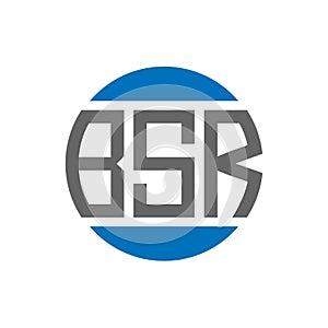 BSR letter logo design on white background. BSR creative initials circle logo concept.