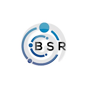 BSR letter logo design on white background. BSR creative initials letter logo concept. BSR letter design