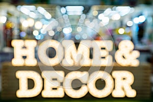 Bstract blurred furniture home decor shopping expo background