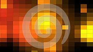 Bstract dynamical image of squares, red, orange, yellow and brown