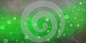Bstract green gray background design with white bokeh lights or circle shapes with grunge texture in creative unique illustration