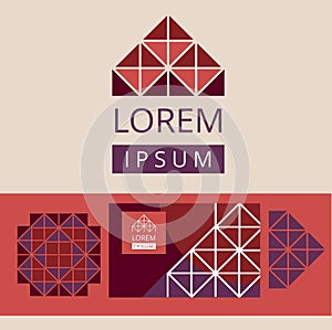 Bstract modern geometric logo and design elements