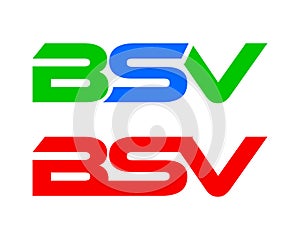 Bsv letter logo collection