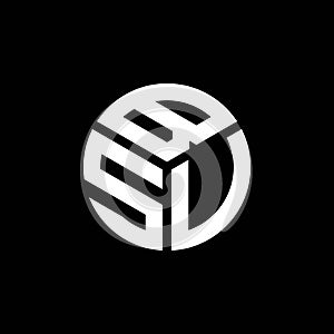 BSV letter logo design on black background. BSV creative initials letter logo concept. BSV letter design