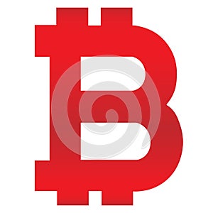 BTC Bitcoin symbol web icon, editable vector illustration