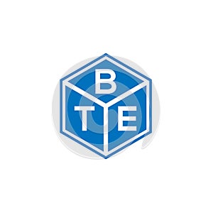 BTE letter logo design on black background. BTE creative initials letter logo concept. BTE letter design