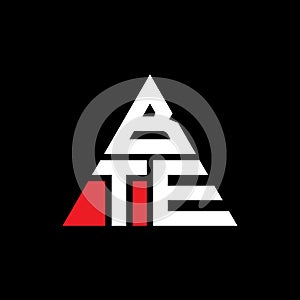 BTE triangle letter logo design with triangle shape. BTE triangle logo design monogram. BTE triangle vector logo template with red