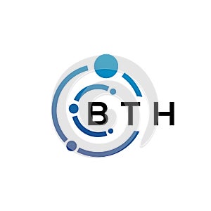 BTH letter logo design on white background. BTH creative initials letter logo concept. BTH letter design