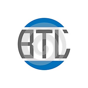BTL letter logo design on white background. BTL creative initials circle logo concept.