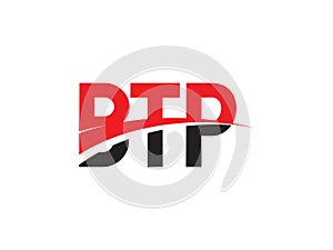 BTP Letter Initial Logo Design Vector Illustration