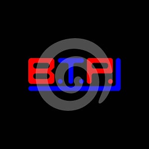 BTP letter logo creative design with vector graphic, BTP