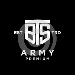 BTS letter logo icon design
