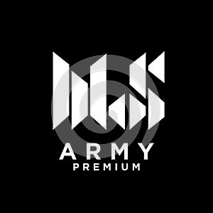 BTS letter logo icon design