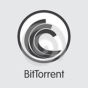 BTT - Bittorrent. The Logo of Coin or Market Emblem. photo
