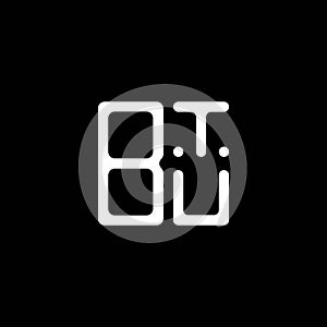 BTU letter logo creative design with vector graphic, BTU