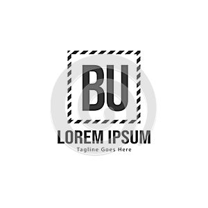 BU Letter Logo Design. Creative Modern BU Letters Icon Illustration