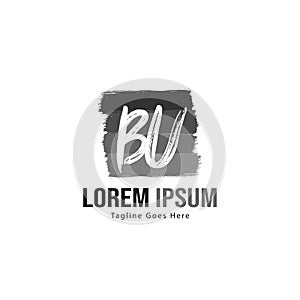 BU Letter Logo Design. Creative Modern BU Letters Icon Illustration