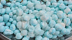 Bua Loy Thai dessert marble blue color design raw material