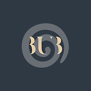 BUB abstract letter logo