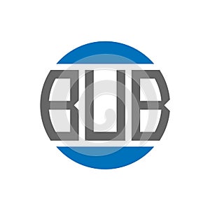 BUB letter logo design on white background. BUB creative initials circle logo concept.