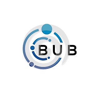 BUB letter logo design on white background. BUB creative initials letter logo concept. BUB letter design