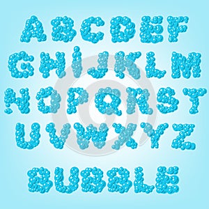 Bubble abstract alphabet