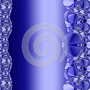 Bubble abstract border,on a blue gradient background,copy space