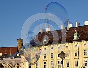 Bubble as joy and fun for children